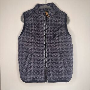 Timberland Toddler Boys 3T Puffer Vest Black Gray Geometric Zip Front